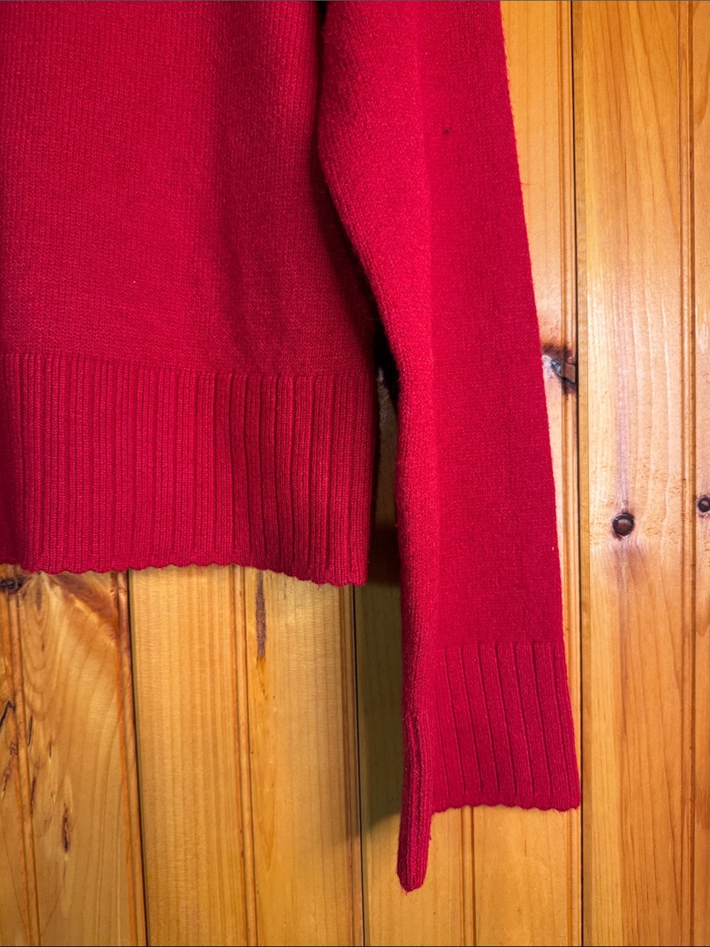 Truth by Republic Nordstroms Women's Red Ribbed Turtleneck Sweater - Picture 6 of 8